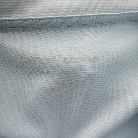 Hickey Freeman 1/4 Zip Pullover Light Blue Medium - Picture 7 of 9